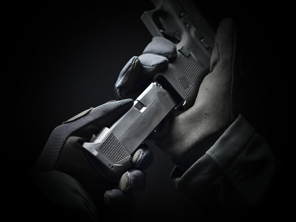 Strike Industries Enhanced Magazine Plate per Glock 43 nera, dettaglio 4