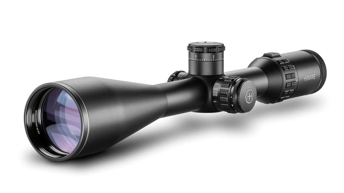 Hawke Sidewinder 30SF 30mm Tube 8-32x56mm  Half Mil Dot Reticle