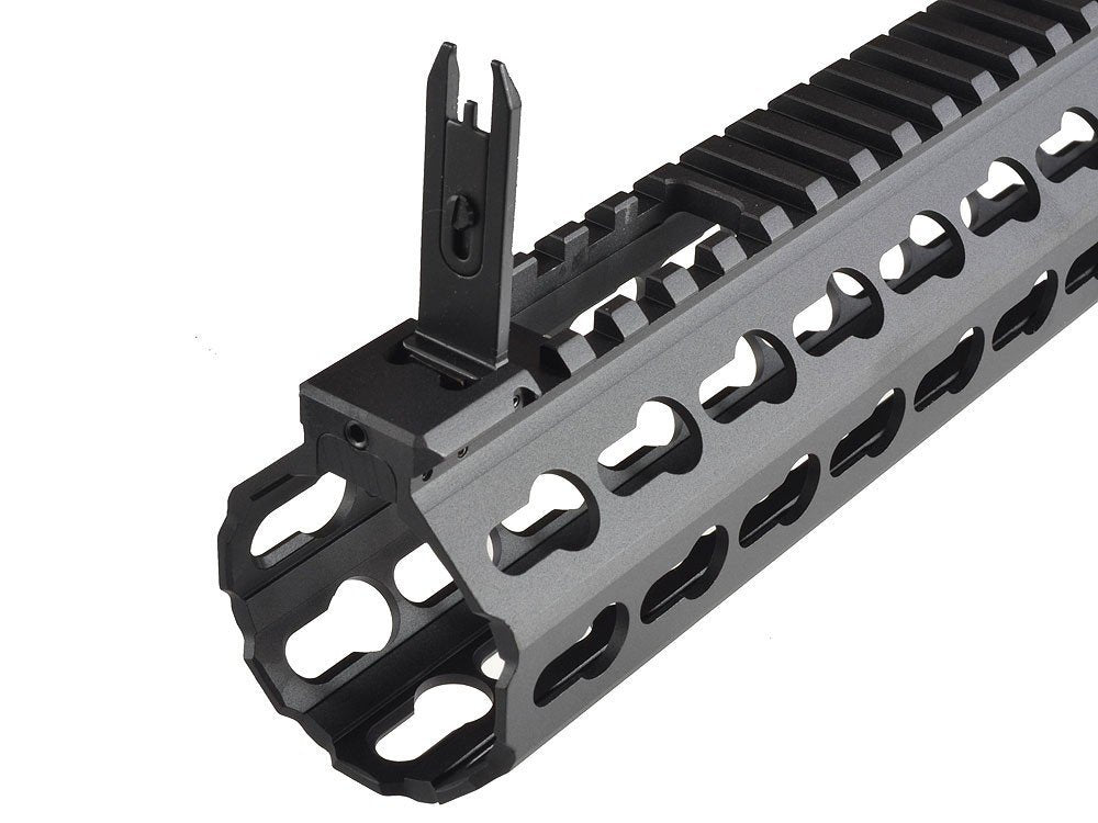 Handguard Strike Industries Megafins XL KeyMod 10" nero per AR-15, vista laterale