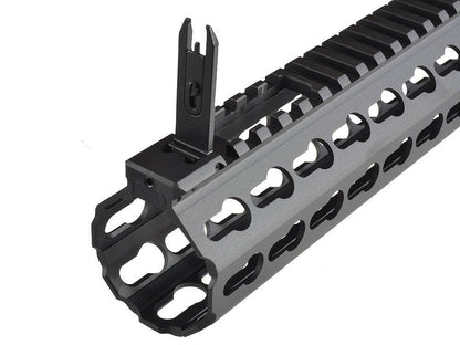 Handguard Strike Industries Megafins XL KeyMod 10" nero per AR-15, vista laterale
