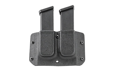 Mission First Tactical, Generic 9/40 Double Stack Double Mag Pouch, Double Stack Magazines, Adjustable Retention, Includes 1.5 Belt Clip, Ambidextrous, Black