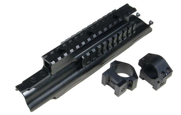 Attacco UTG Gen 5 tri-rail per AK e MAK-90 con anelli da 1 pollice