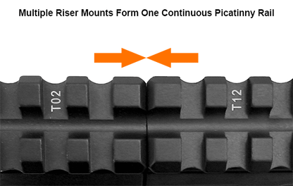 UTG Super Slim Picatinny Riser Mount 13 Slots H.0.75"