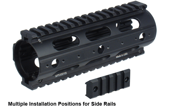 Paramano UTG PRO Slim-Rail split per AR-15 carbine length nero, vista 3