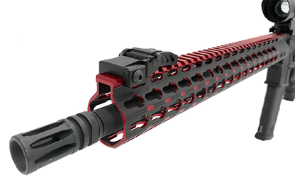 UTG PRO AR15 15" KEYMOD Super Slim Free Float Handguard - Black/Red