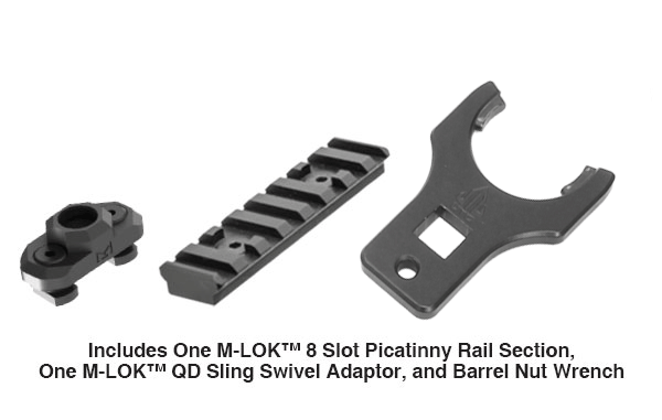 Paramano free float UTG PRO Super Slim M-LOK 13 pollici per S&W M&P10, vista 2
