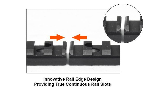 UTG PRO  10-Slot Picatinny Rail Section - Black