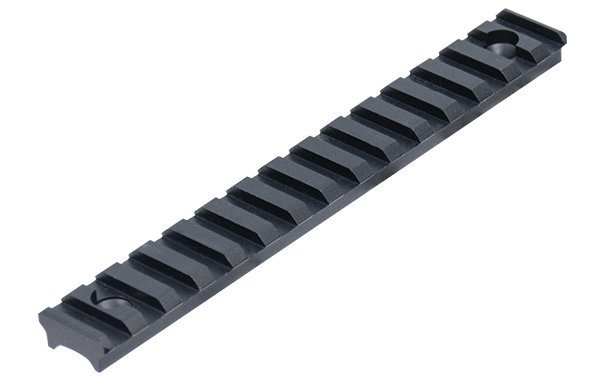 Sezione di slitta Picatinny UTG PRO 15 slot nera, vista 1