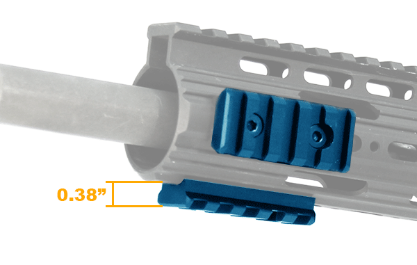 UTG PRO  5-Slot Picatinny Rail Section - Black