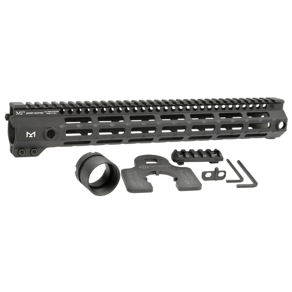 Midwest Industries - Gen 4 M-Series Handguard M-LOK Fits AR-15 Rifles 14" - Black - ITA