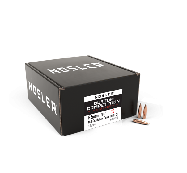 Nosler 6.5mm 140gr Hpbt Custom Competition 1000ct