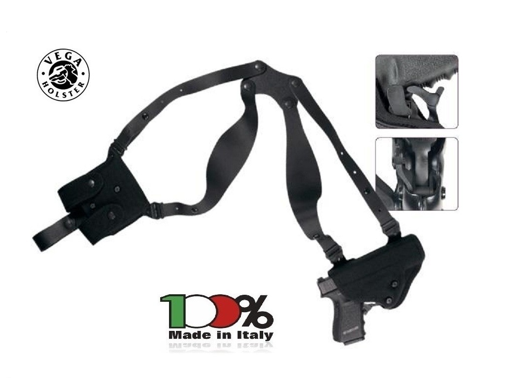 Vega Holster Cordura Shoulder Harness With Double Mag Cases For Beretta 92/98