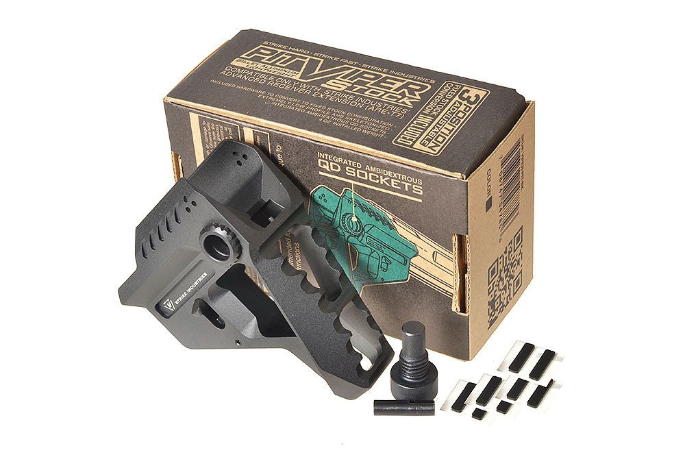 Calcio Strike Industries Pit Viper Stock nero per AR-15