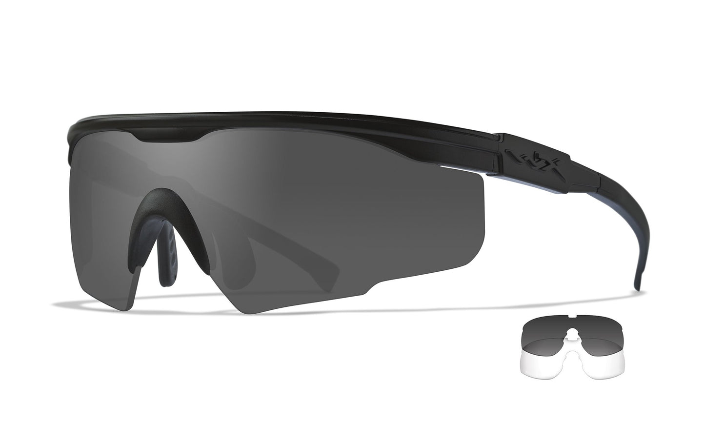 Wiley X NSN/NATO PT-1 Matte Black Smoke Grey, Clear Lenses