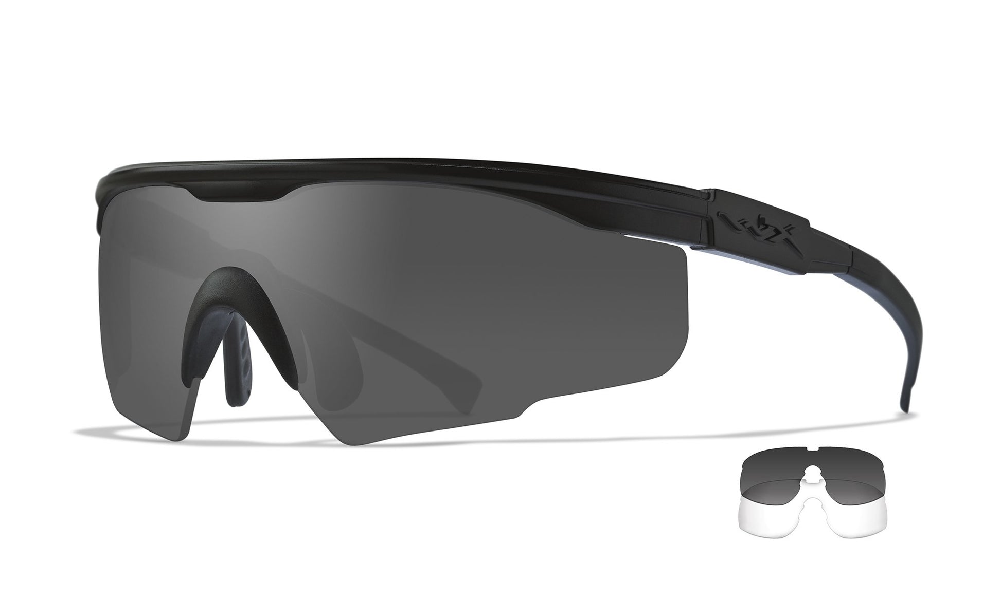 Wiley X NSN/NATO PT-1 Matte Black Smoke Grey, Clear Lenses
