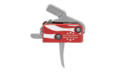 Rise Armament, Patriot Trigger, Red, Includes Challenge Coin and Anti-walk Pins, Folds Of Honor Edition