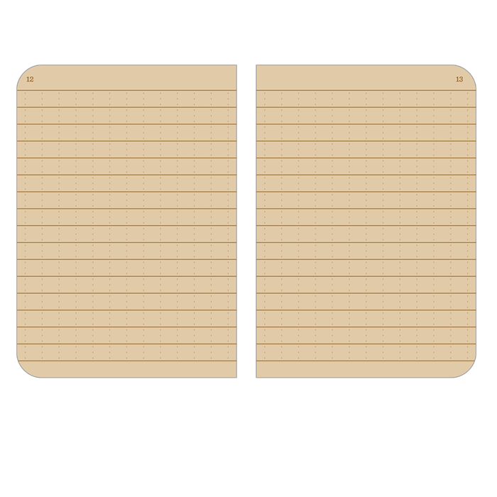 Rite In The Rain Mini-Stapled Notebook - Brown