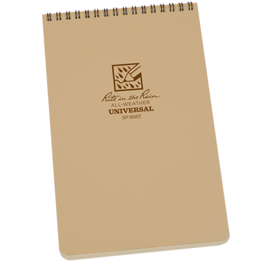 Rite In The Rain Top-Spiral Notebook - TAN