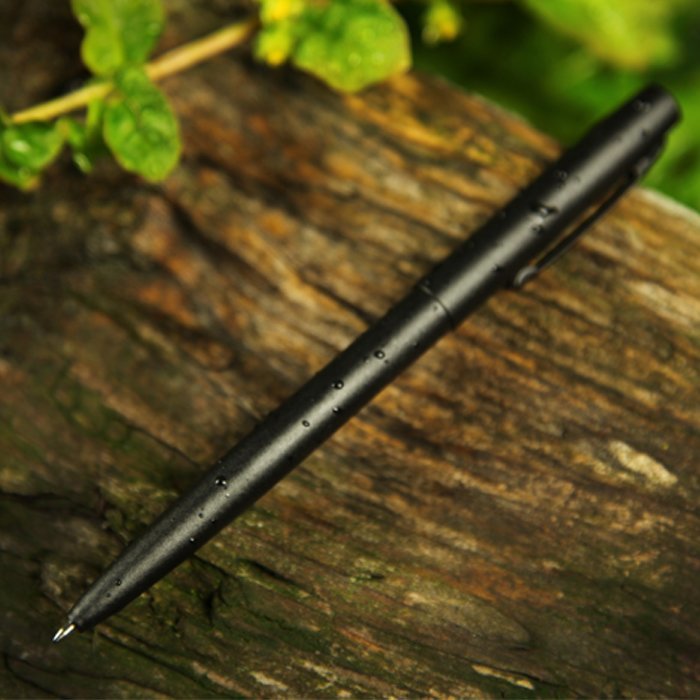 Rite In The Rain Black Metal Clicker Pen - Black Ink