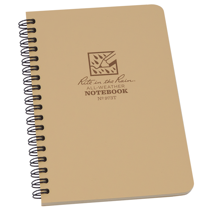 Rite In The Rain Side-Spiral Notebook Kit - TAN