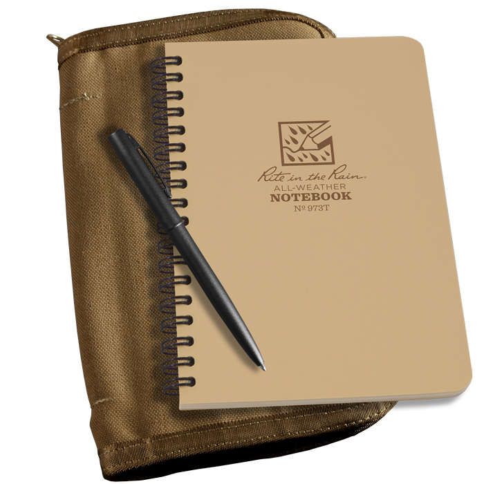 Rite In The Rain Side-Spiral Notebook Kit - TAN