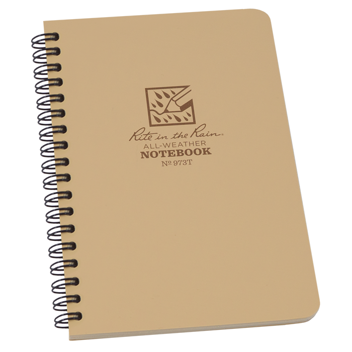Rite In The Rain Side-Spiral Notebook - TAN