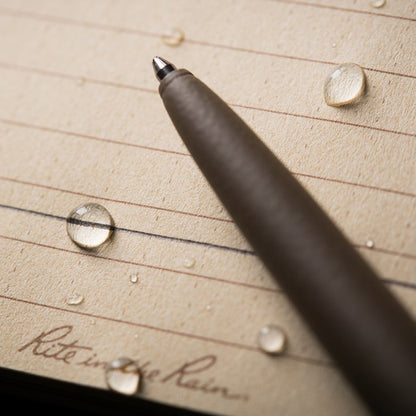 Rite In The Rain Flat Dark Earth Metal Clicker Pen - Black Ink