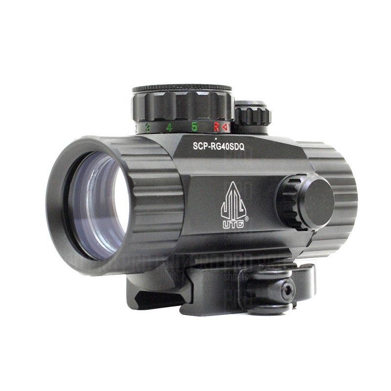 UTG red dot ITA 3,8" punto singolo rosso/verde con attacco QD