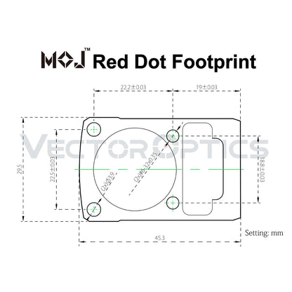 Vector Optics - MOJ Red Dot Sight Cantilever Picatinny Riser Mount