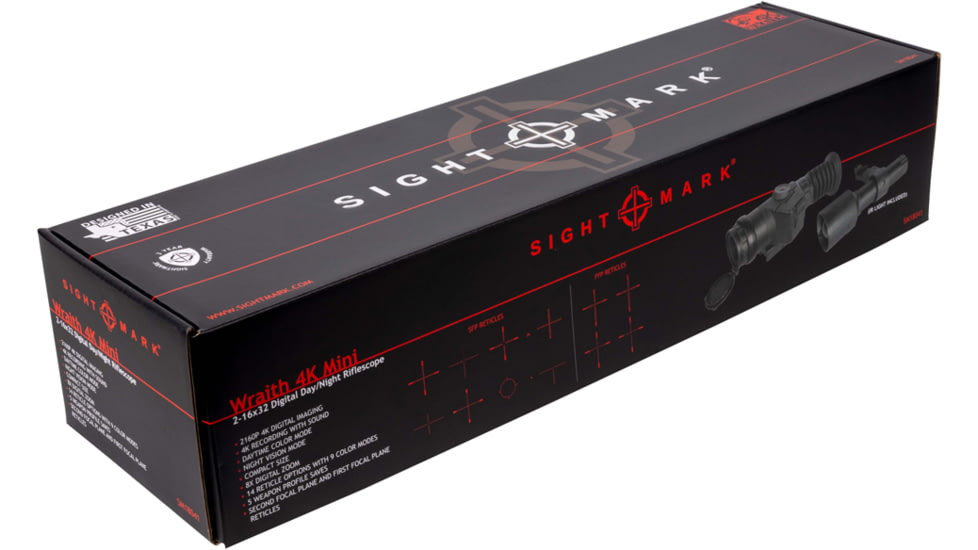 SightMark Wraith 4K Mini 2-16x32 Digital Night Vision RifleScope - Black