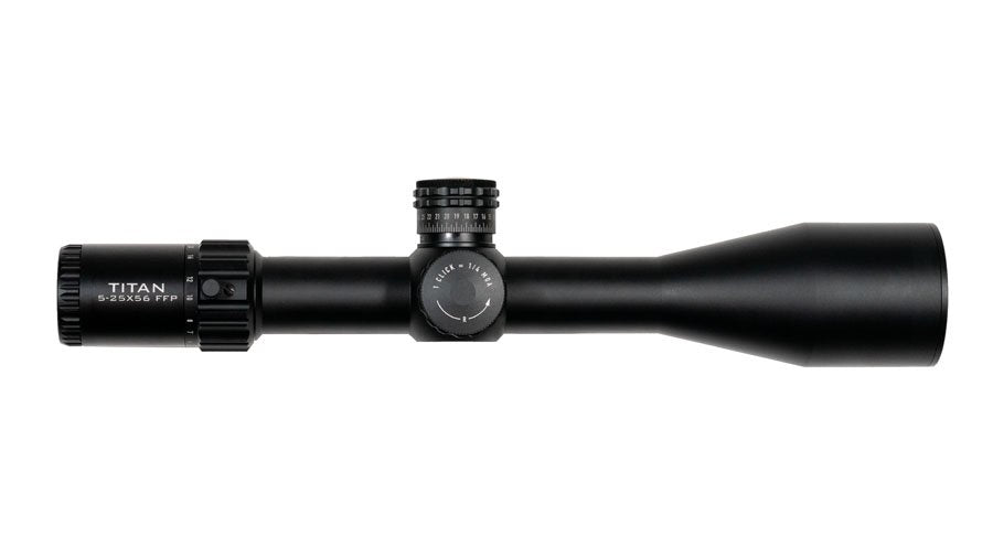 ELEMENT OPTICS TITAN  Riflescope 34mm Tube 5-25X56 FFP 1/4 MOA EHR-1C Reticle
