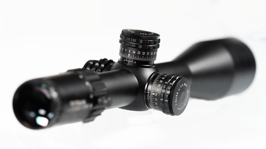 ELEMENT OPTICS TITAN  Riflescope 34mm Tube 5-25X56 FFP 1/4 MOA EHR-1C Reticle