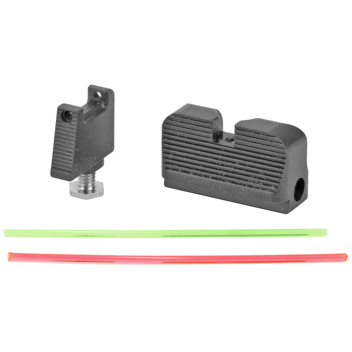 Taran Tactical Innovation Ultimate Fiber Optic Sight Set Fits Glock MOS Standard Height - Black Finish