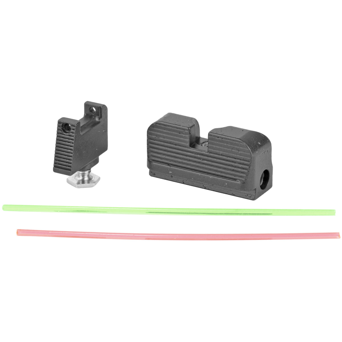 Taran Tactical Innovation Ultimate Fiber Optic Sight Set Fits Glock RMR Cut Co-Witness Height - Black