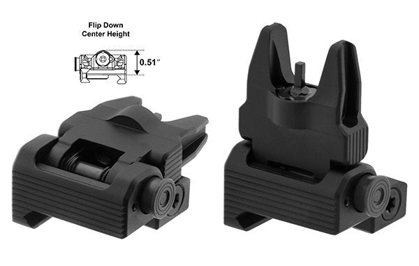 UTG ACCU-SYNC Spring-loaded AR15 Flip-up Front Sight - Black