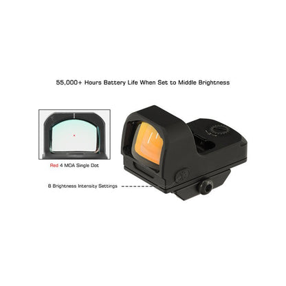 UTG Reflex Micro Dot, Red 4 MOA Single Dot OP-RDM20R