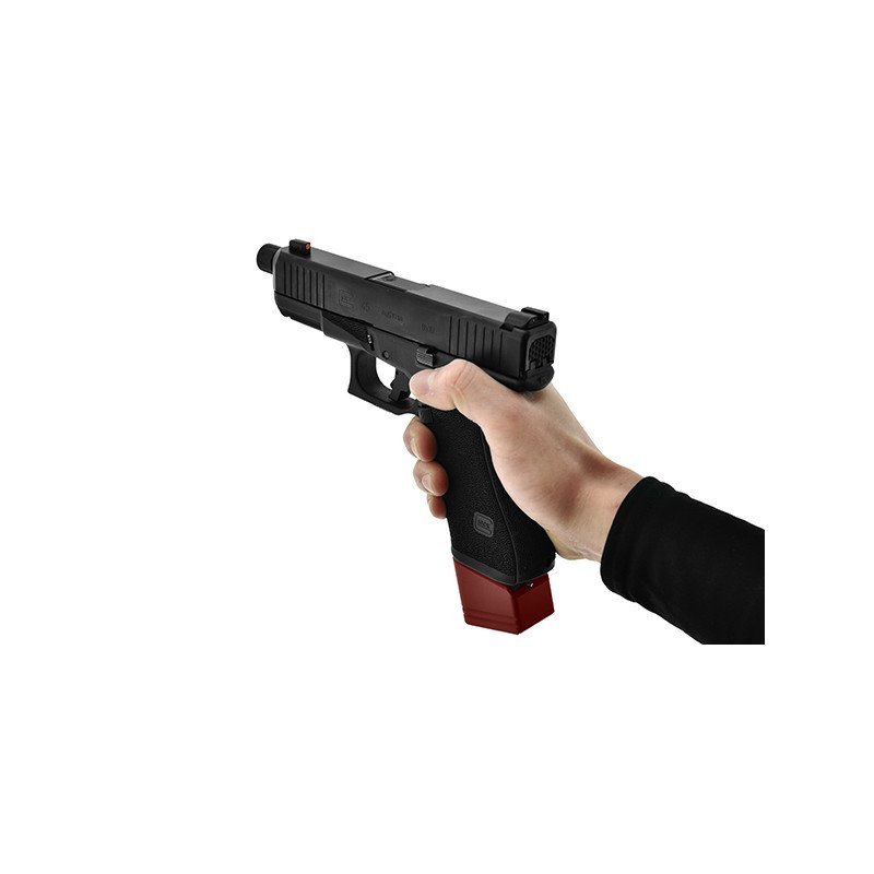 UTG fondello maggiorato +5 per caricatori Glock 17 e 34 – Rosso – vista 3