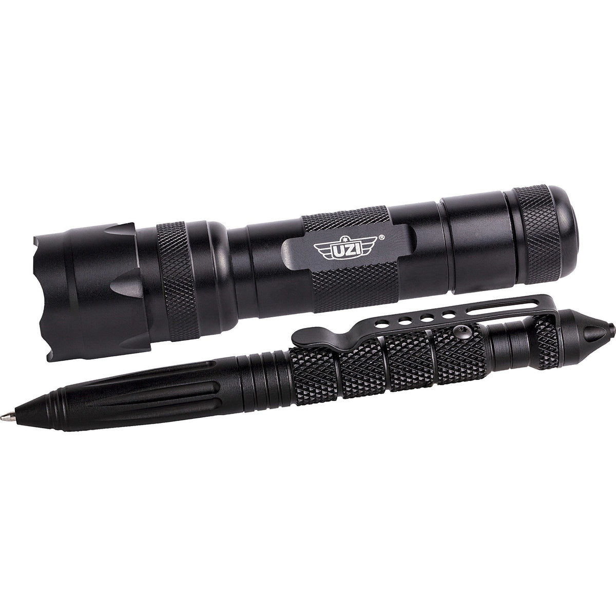 UZI Tactical Glassbreaker Pen & Flashlight Combo Set