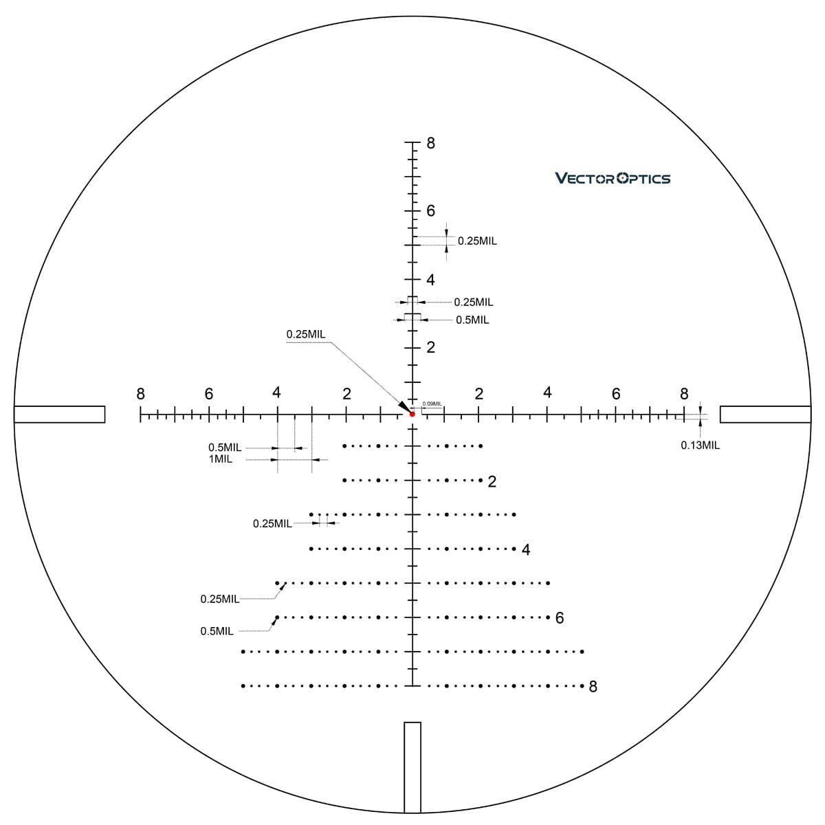 Vector Optics Continental 4-24x50SFP Tactical Riflescope VCT-20 Reticle