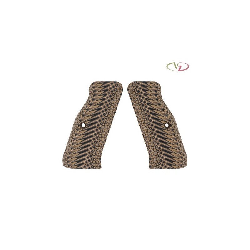VZ Grip Guancette Per CZ75 Palm Swell Operator 2 - Hyena Brown