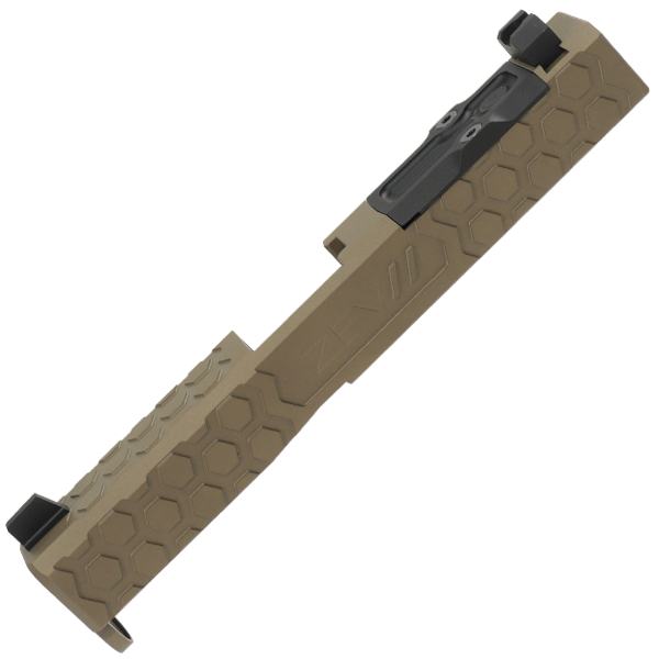 ZEV Technologies Hexcut Stripped Slide With RMR Plate, Glock 19 Gen 4, Fde