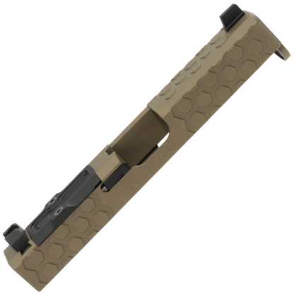 ZEV Technologies Hexcut Stripped Slide With RMR Plate, Glock 19 Gen 4, Fde
