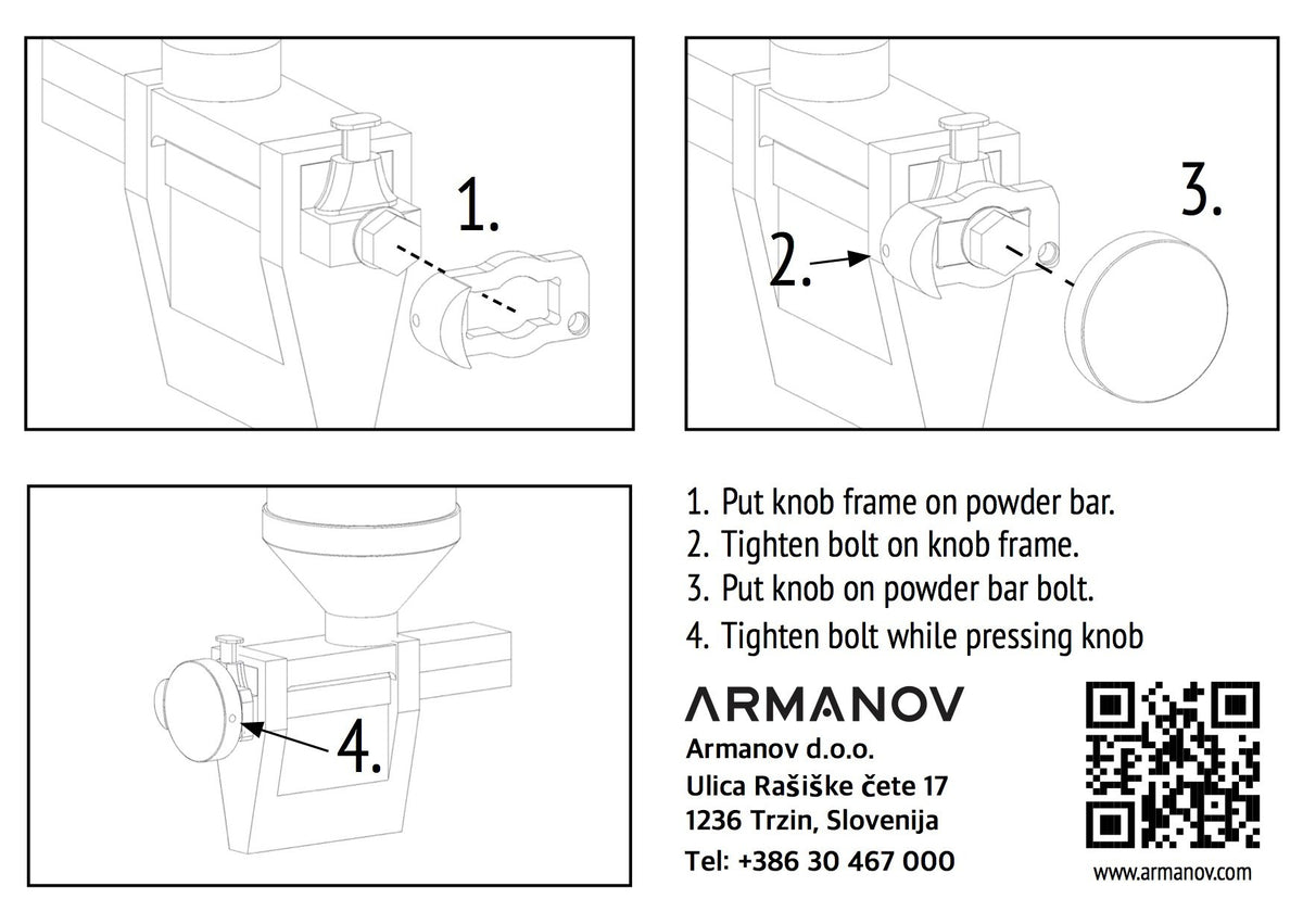 Armanov Clickable Powder Thrower Adjustment Knob - SMALL