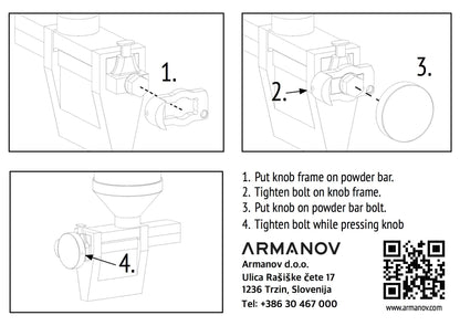 Armanov Clickable Powder Thrower Adjustment Knob - SMALL