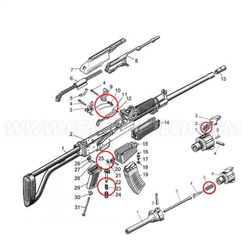 Eeman Tech Springs Kit For Molot-Vepr 12GA