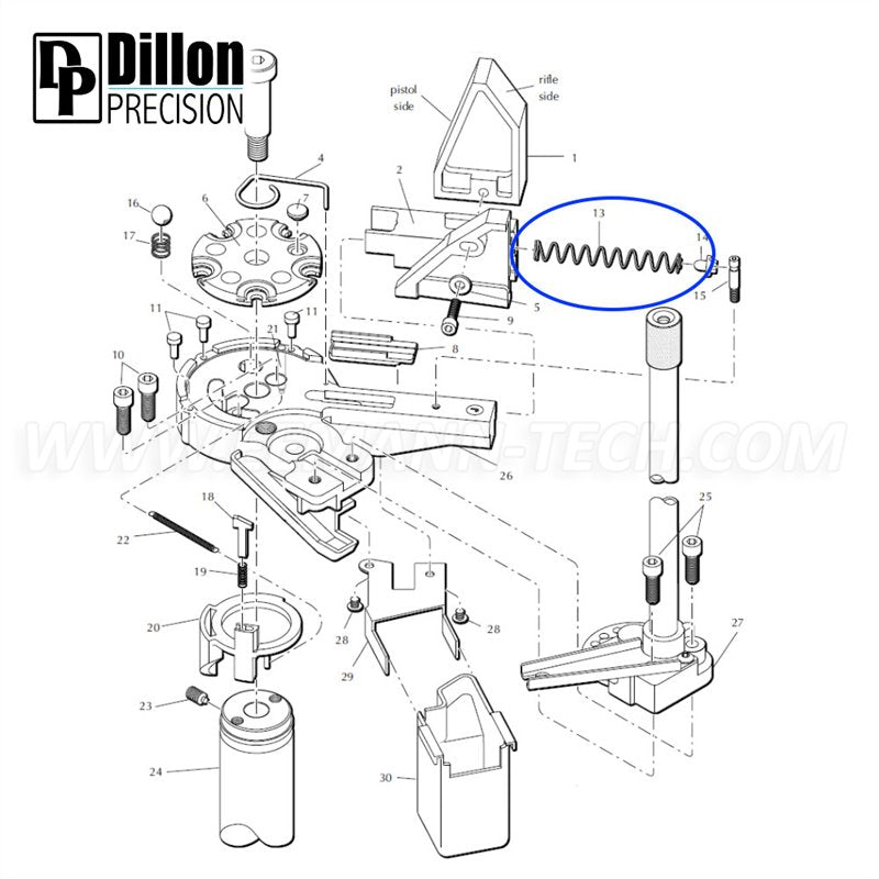 Eemann Tech Insert Slide Spring For Dillon XL650/XL750