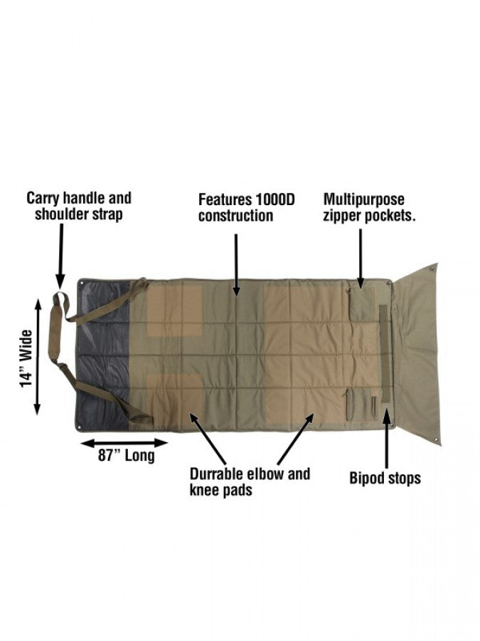 Lyman TAC-MAT HD Long Range Padded Shooting Mat - Black