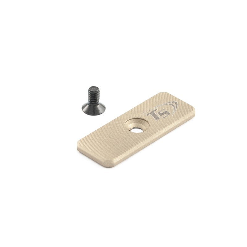 Toni System Pulsante di sgancio maggiorato 42 x 16 mm con foro centrale – Sabbia