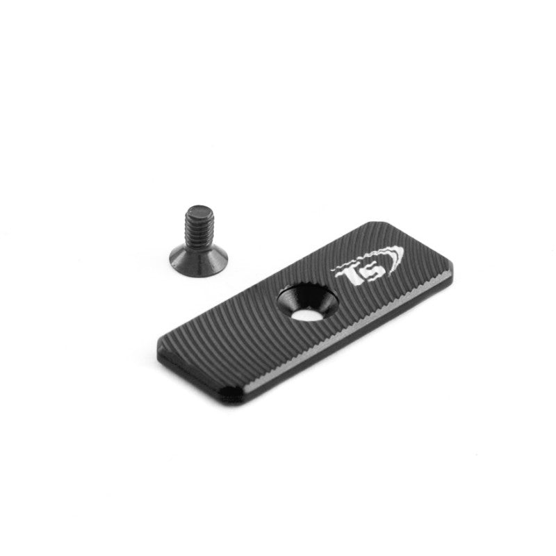 Toni System Pulsante di sgancio maggiorato 42 x 16 mm con foro centrale – Nero
