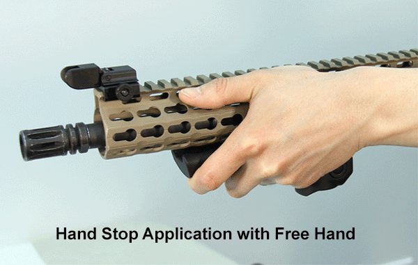 UTG impugnatura Apache Multi-Angle Grip nera, vista 5
